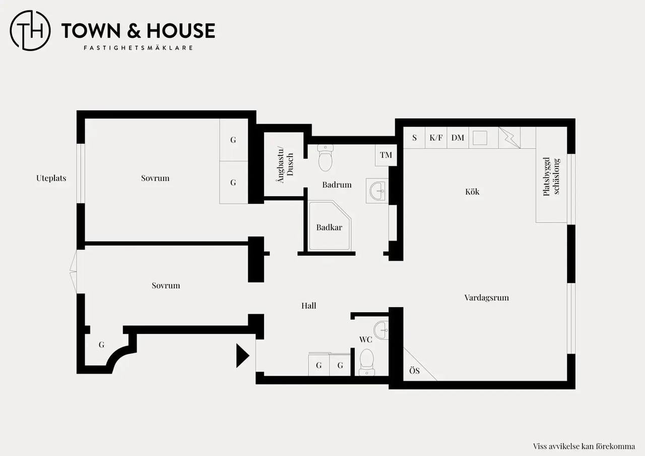 Floor plan for Fryxellsgatan 1B