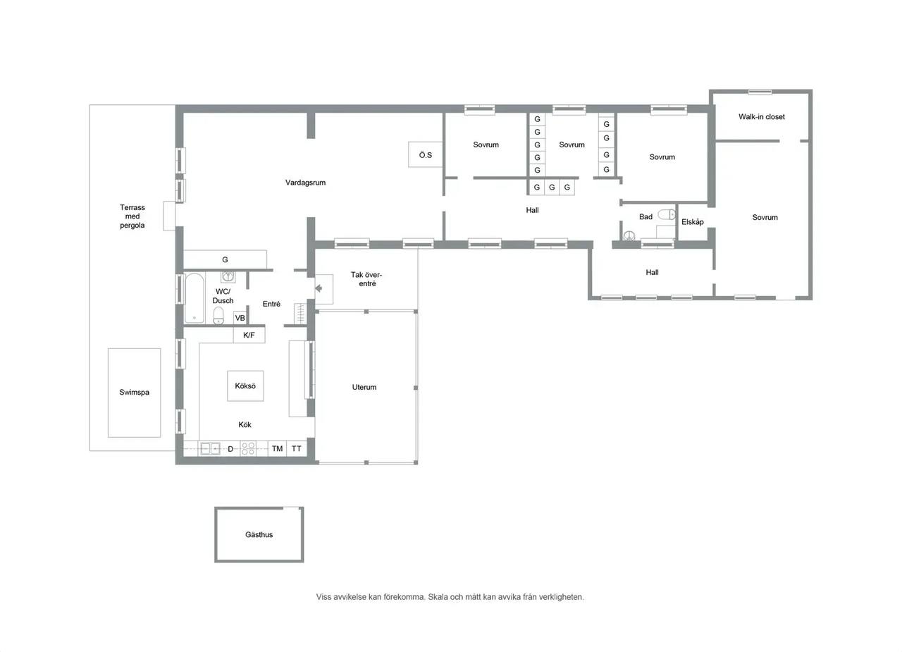 Floor plan for Fiskarevägen 7B