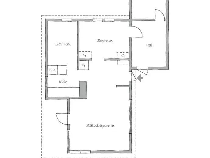 Floor plan for Ingarö Södra Lagnö 287