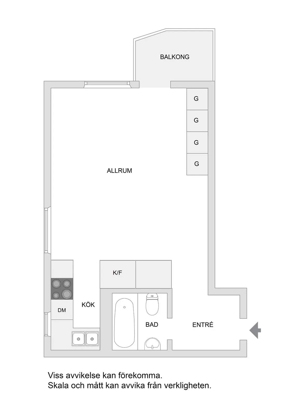 Floor plan for Jämtlandsgatan 154