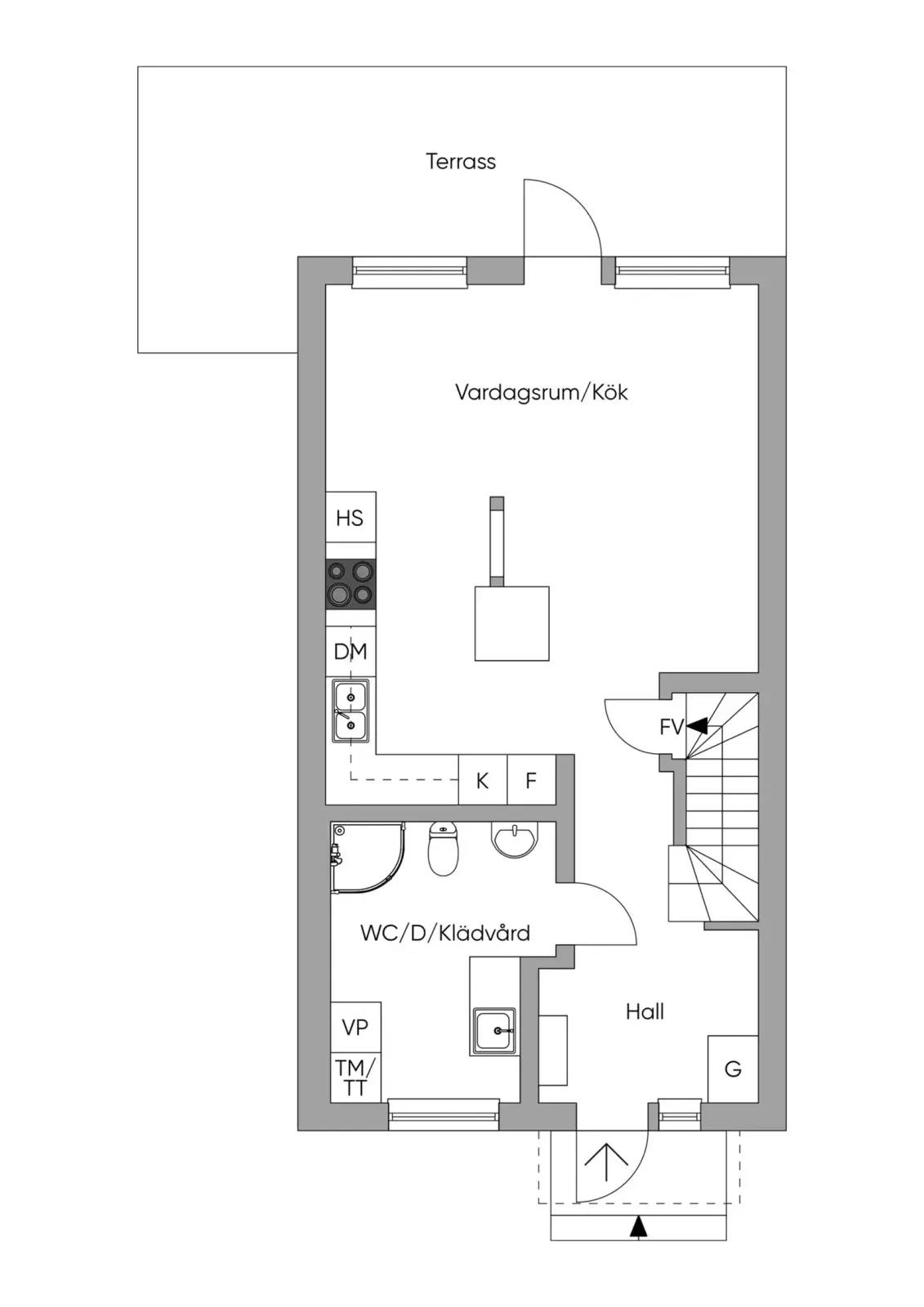 Floor plan for Åkermarksvägen 14