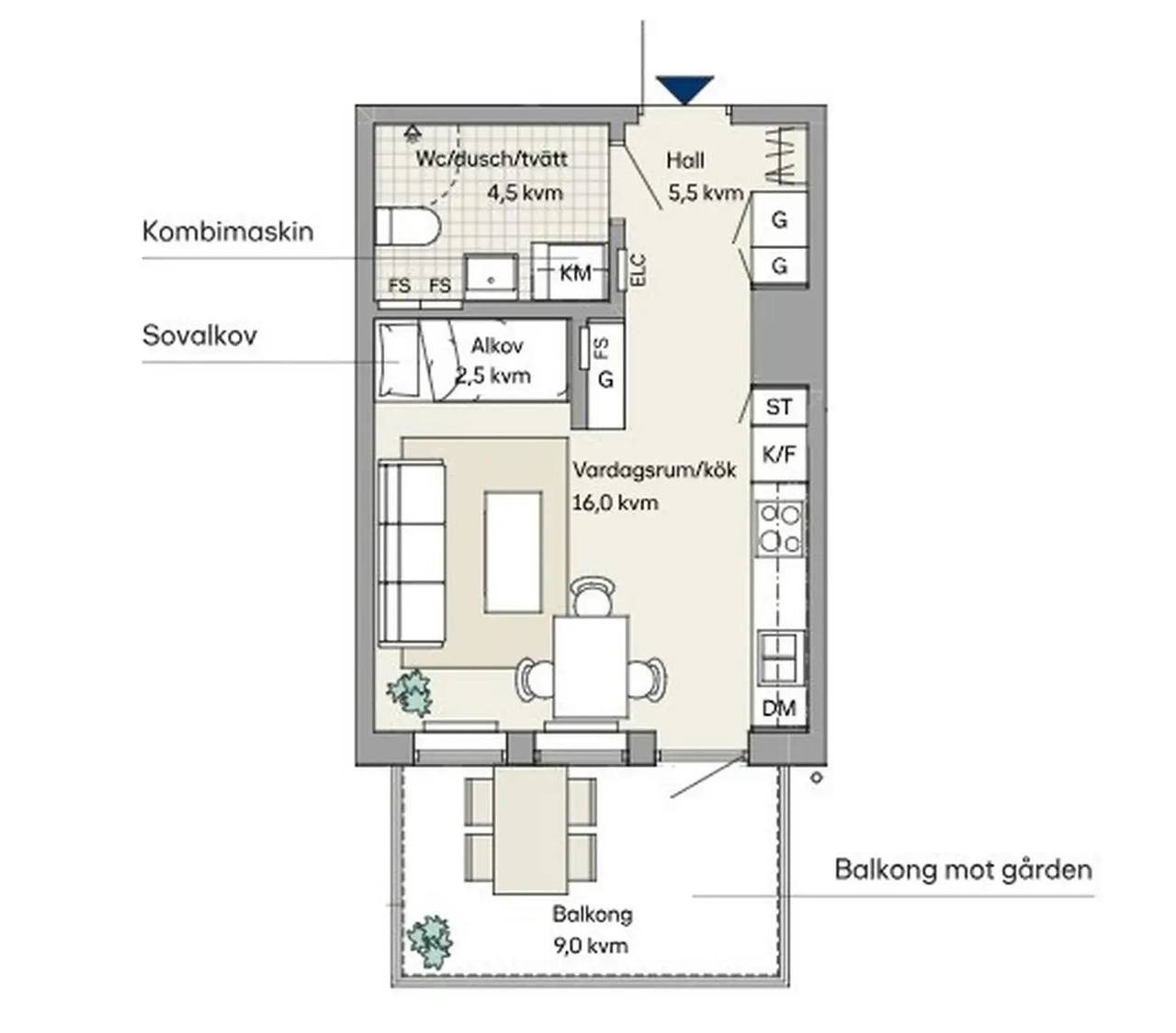 Planritning för Kanikenäsbanken 6A