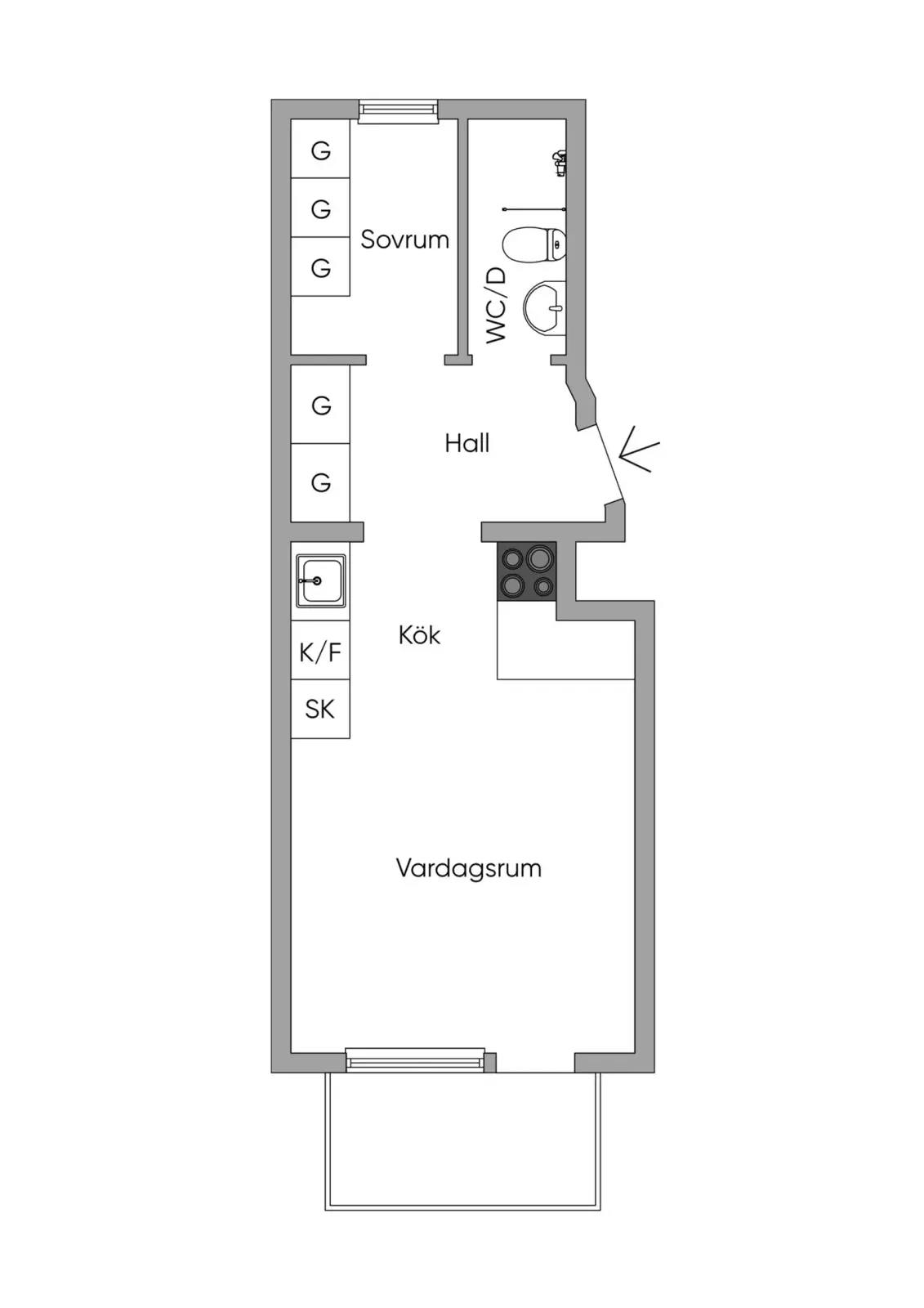Planritning för Dellensvägen 11