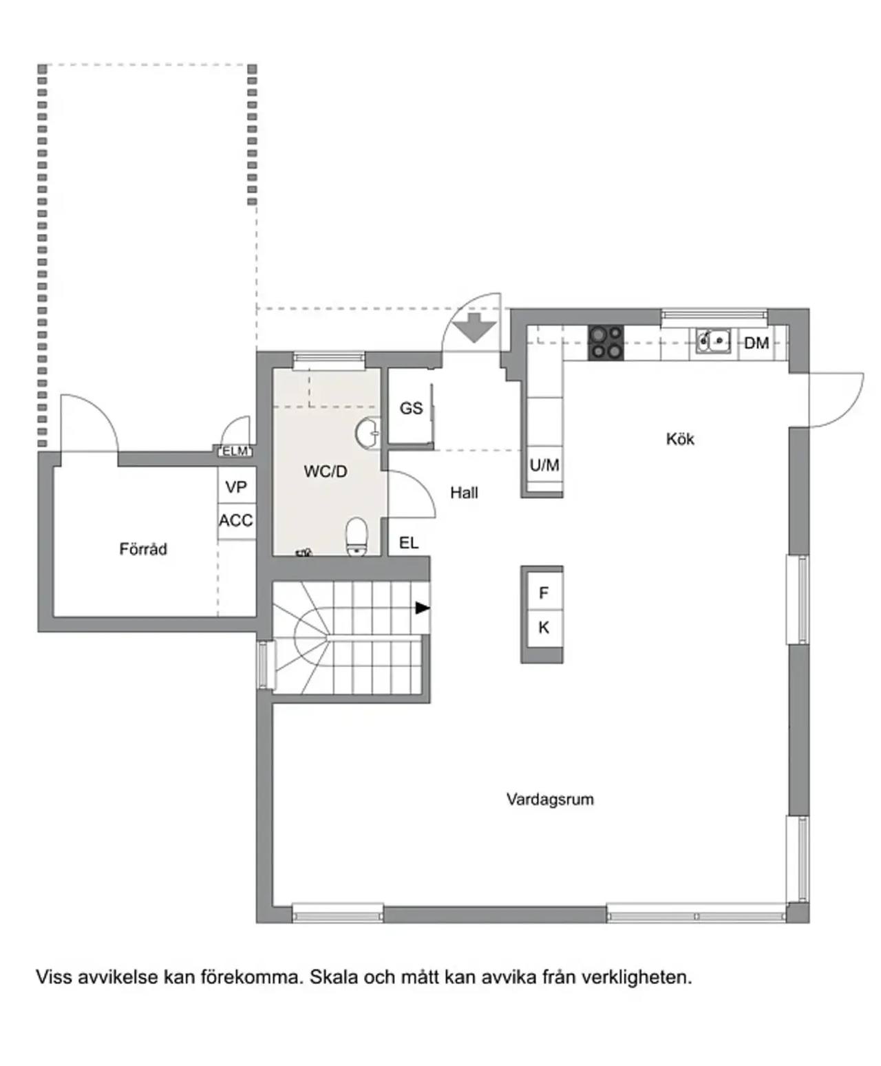 Floor plan for Tätörtsgränd 28