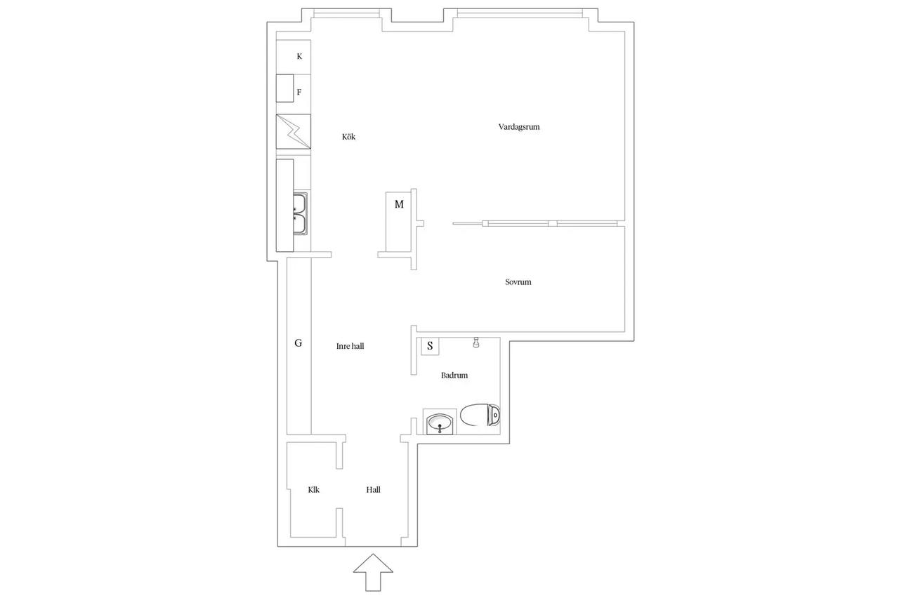 Planritning för Igeldammsgatan 14
