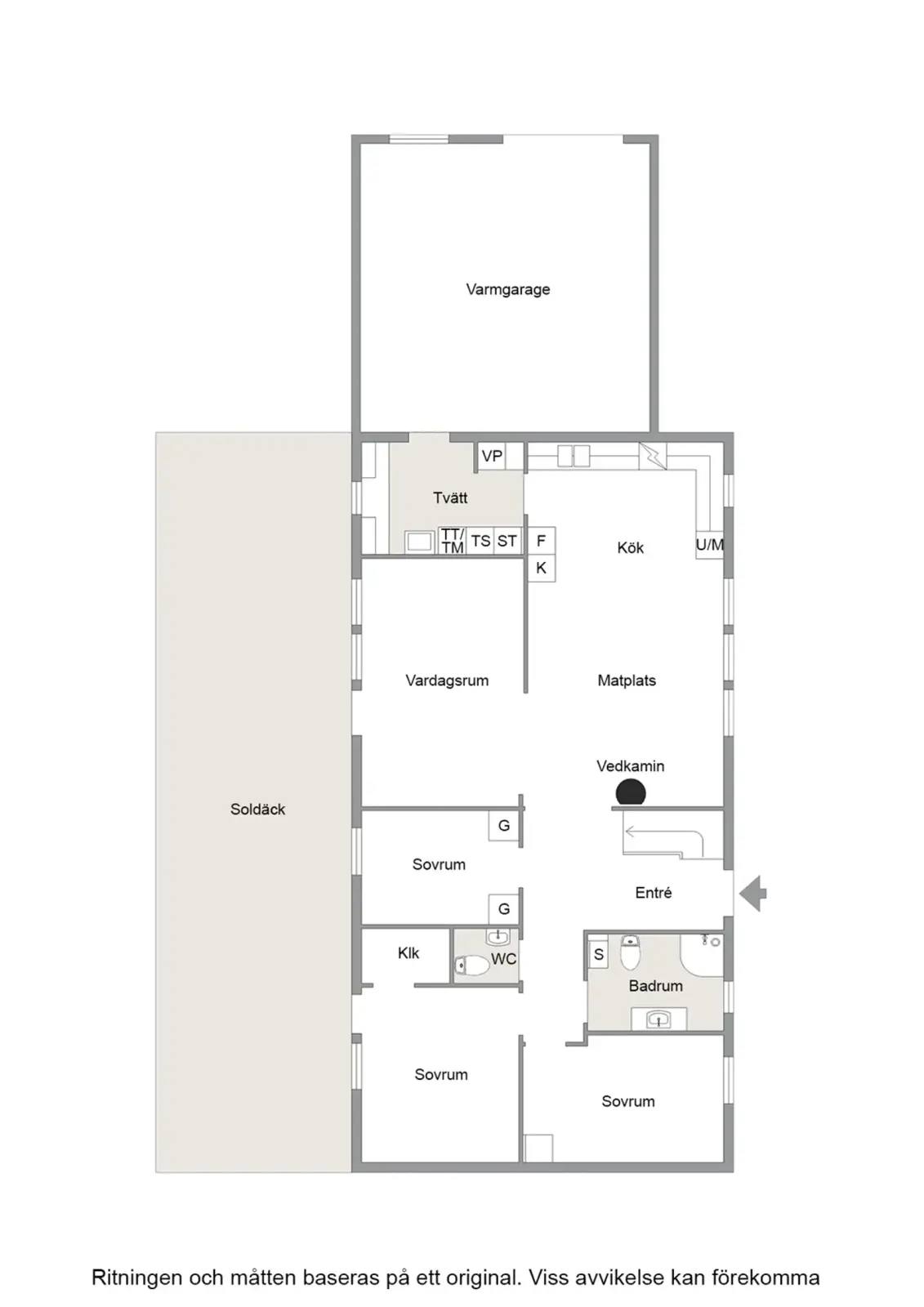 Planritning för Gammelvägen 33