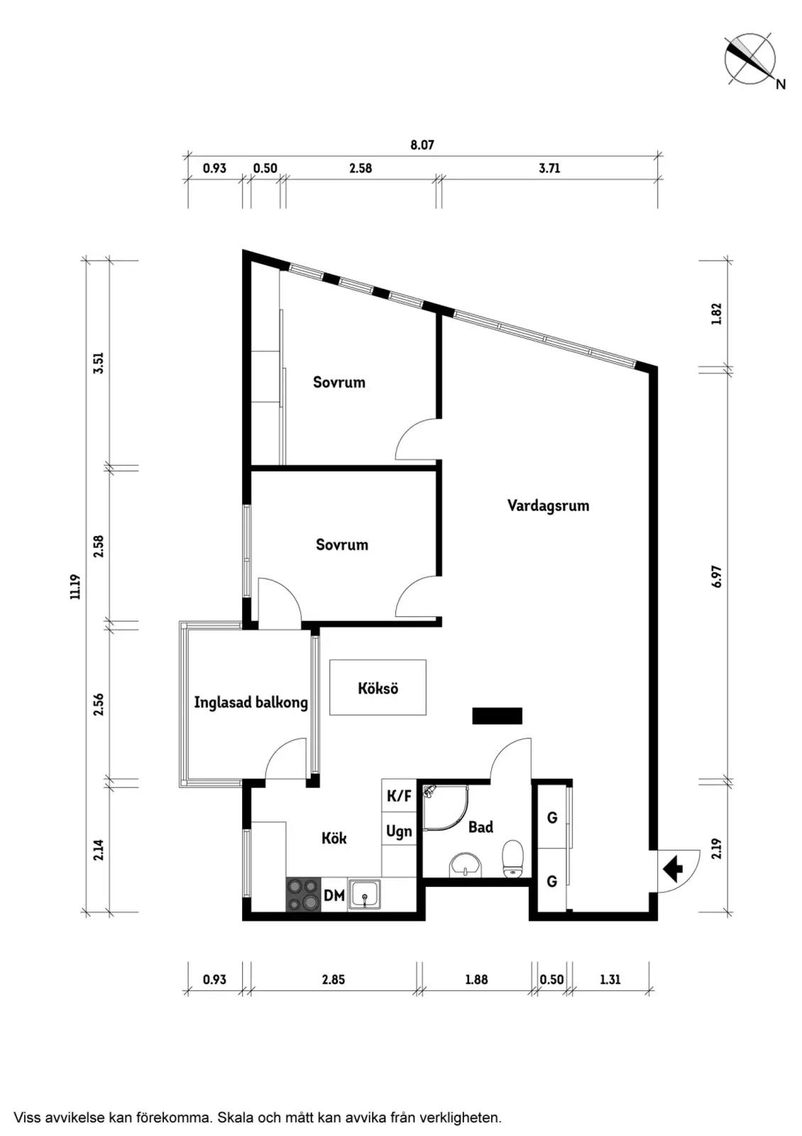 Floor plan for Mandolingatan 9