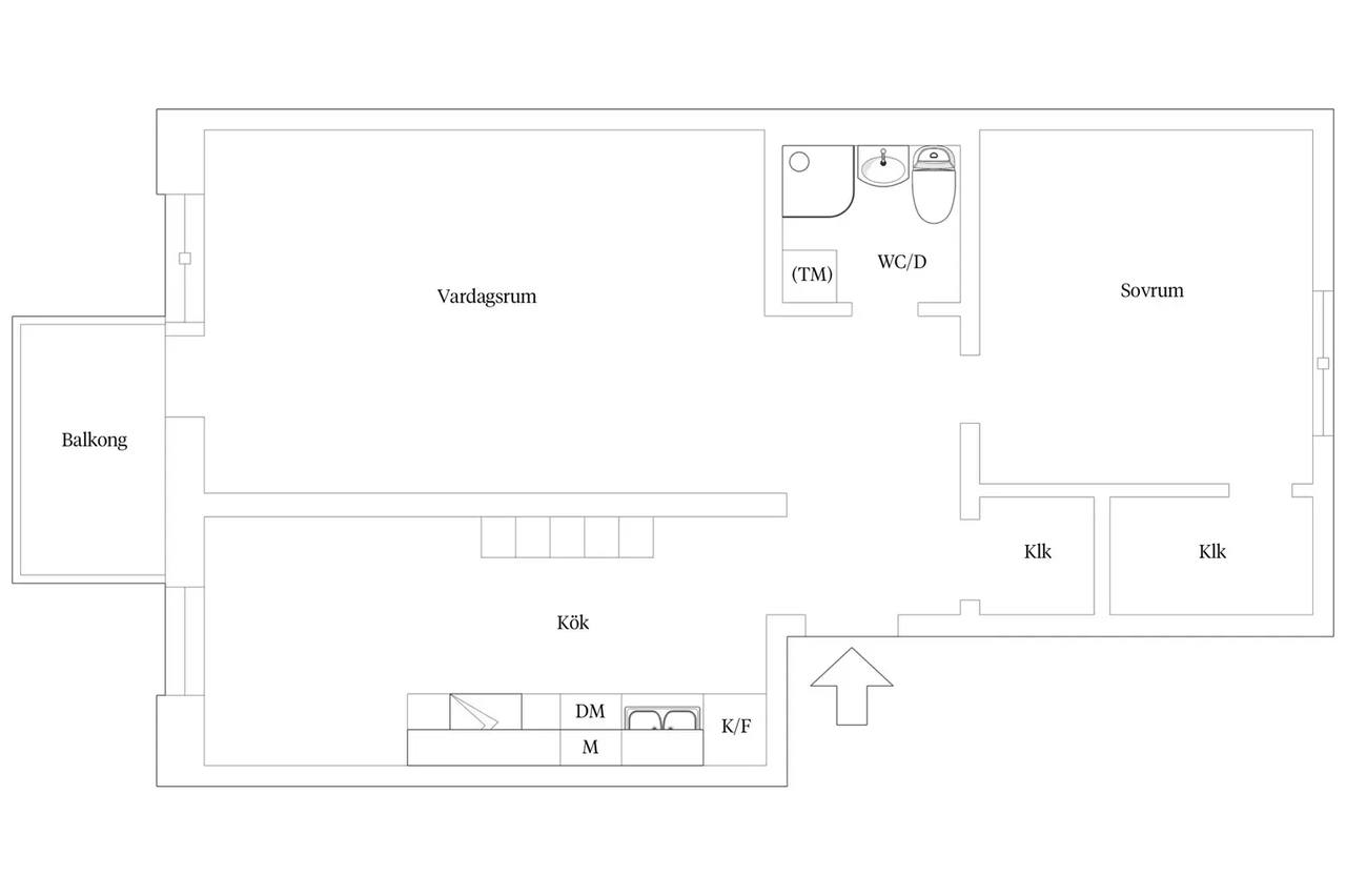 Floor plan for Vänortsgatan 7B