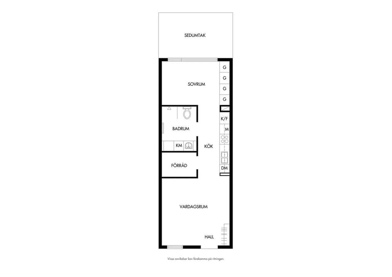 Floor plan for Industrigatan 17A