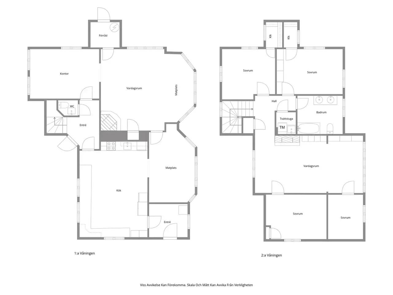 Floor plan for Olof Thunmans väg 28