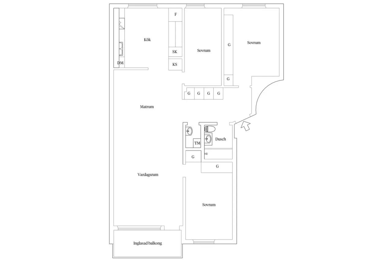 Floor plan for Gärdesvägen 27