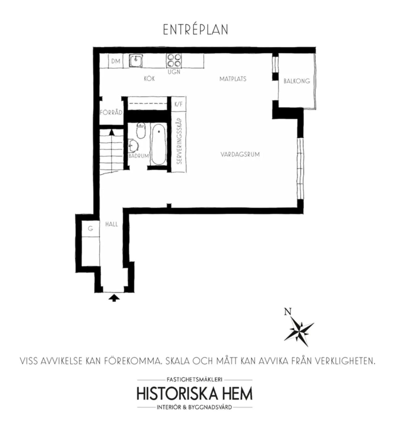 Floor plan for Ernst Ahlgrens väg 5