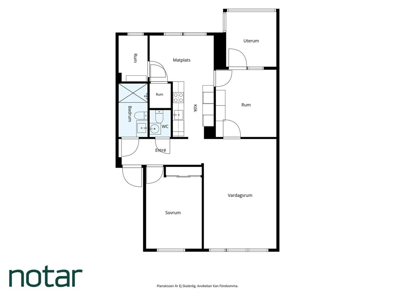 Floor plan for Arkitektgatan 7