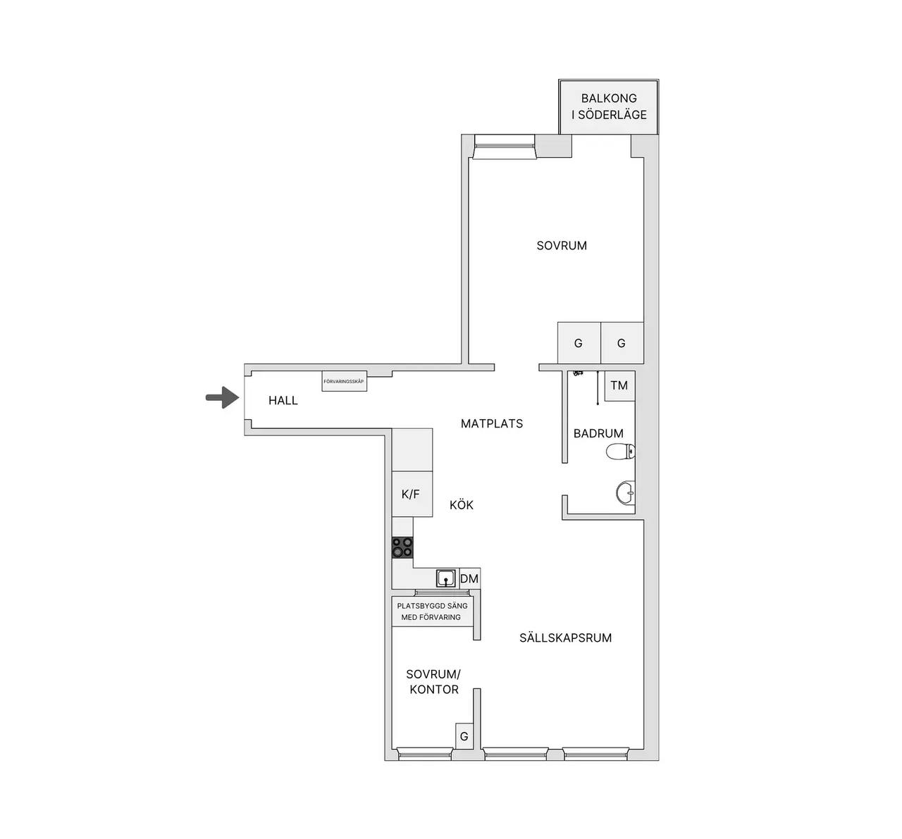 Floor plan for Svartensgatan 10