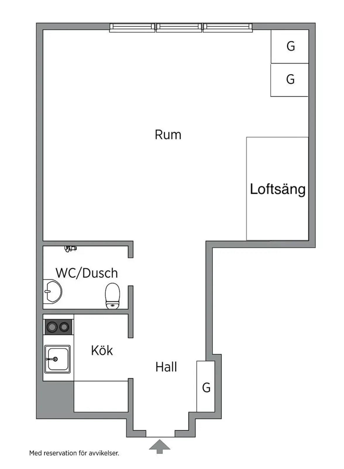 Floor plan for Alströmergatan 49
