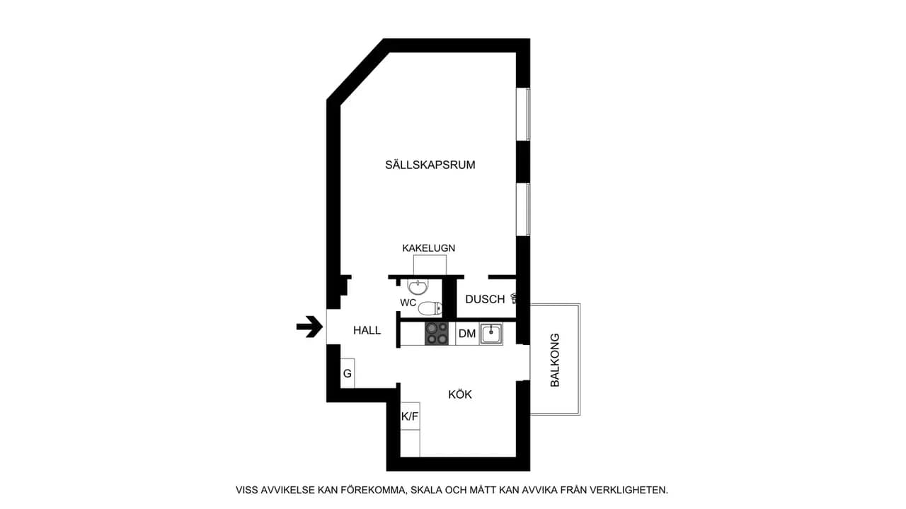 Floor plan for Västmannagatan 80