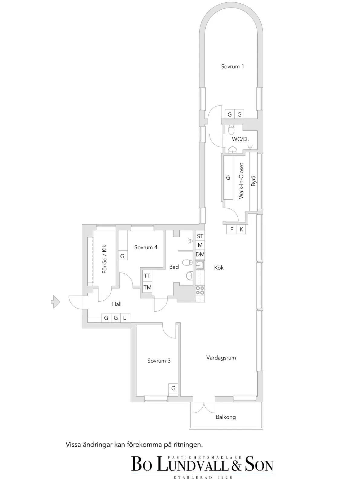 Planritning för Bergviksgatan 6B