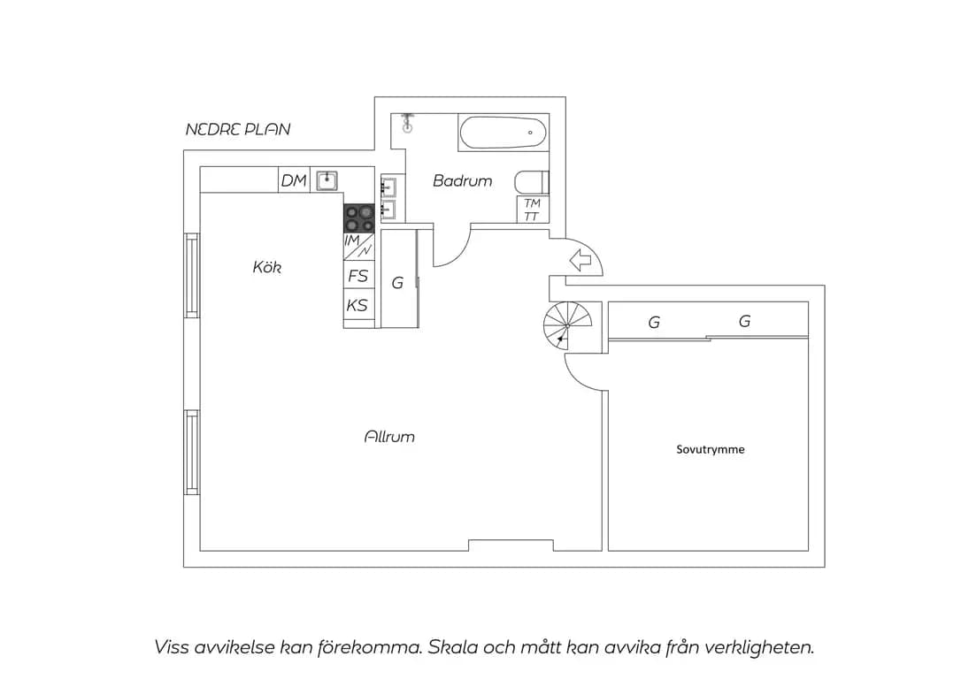Floor plan for Västra Kanalgatan 21