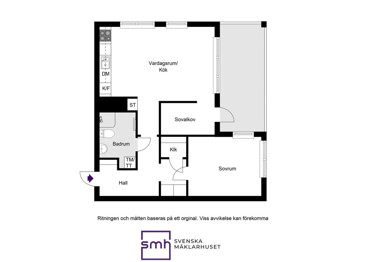 Floor plan for Beckomberga ängsväg 49