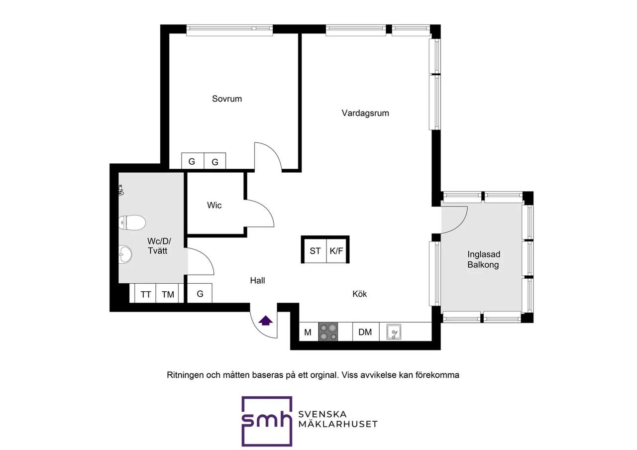 Floor plan for Beckomberga ängsväg 16