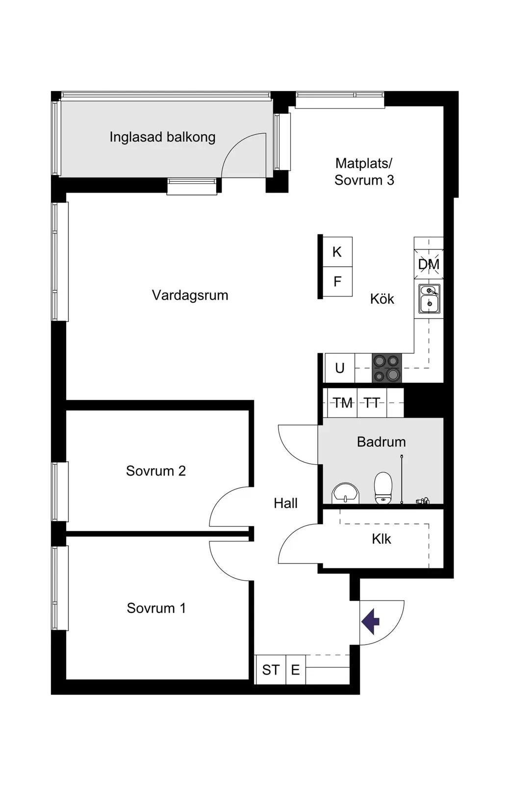 Planritning för Stensövägen 10