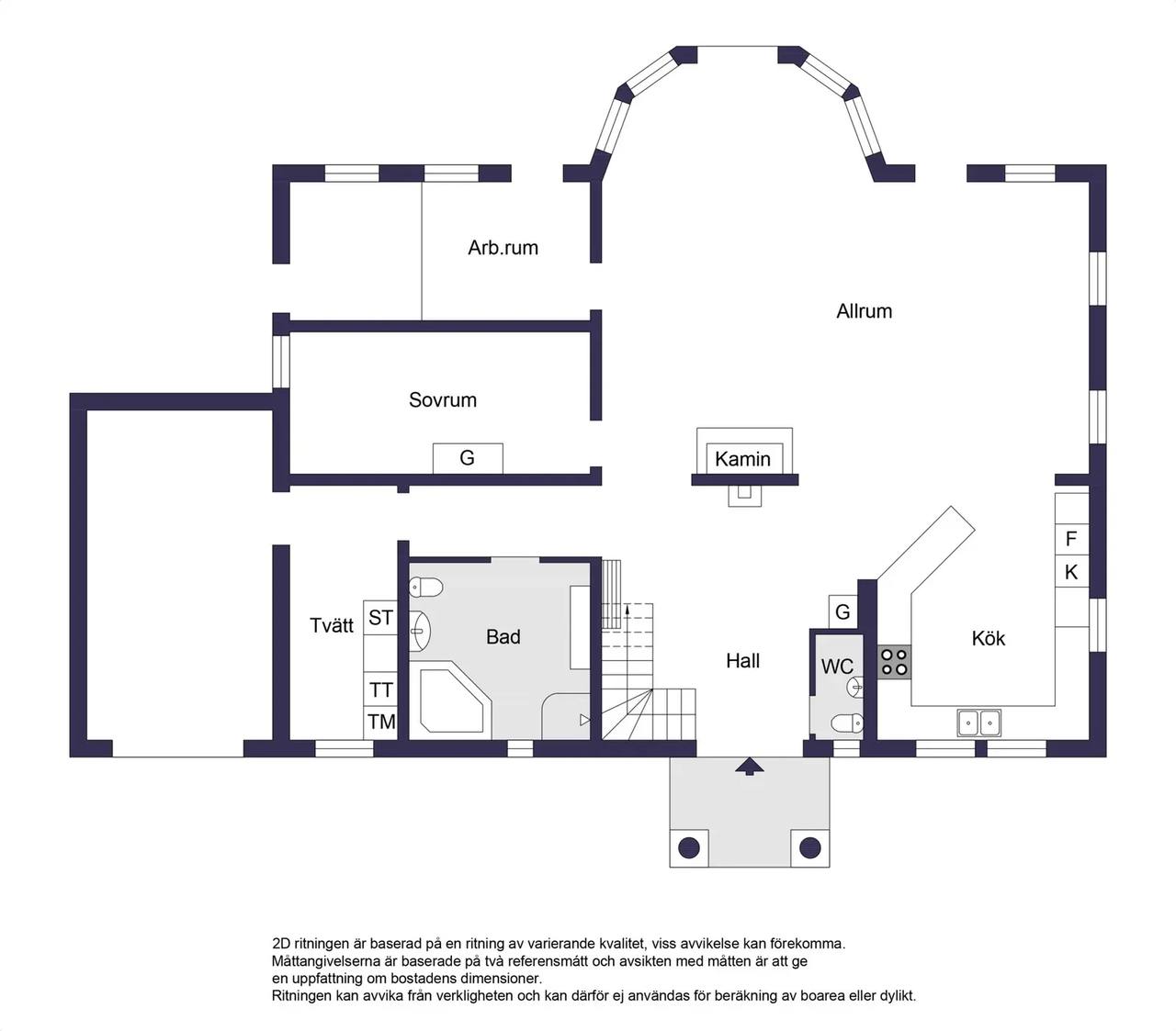 Floor plan for Rosentorpsvägen 3