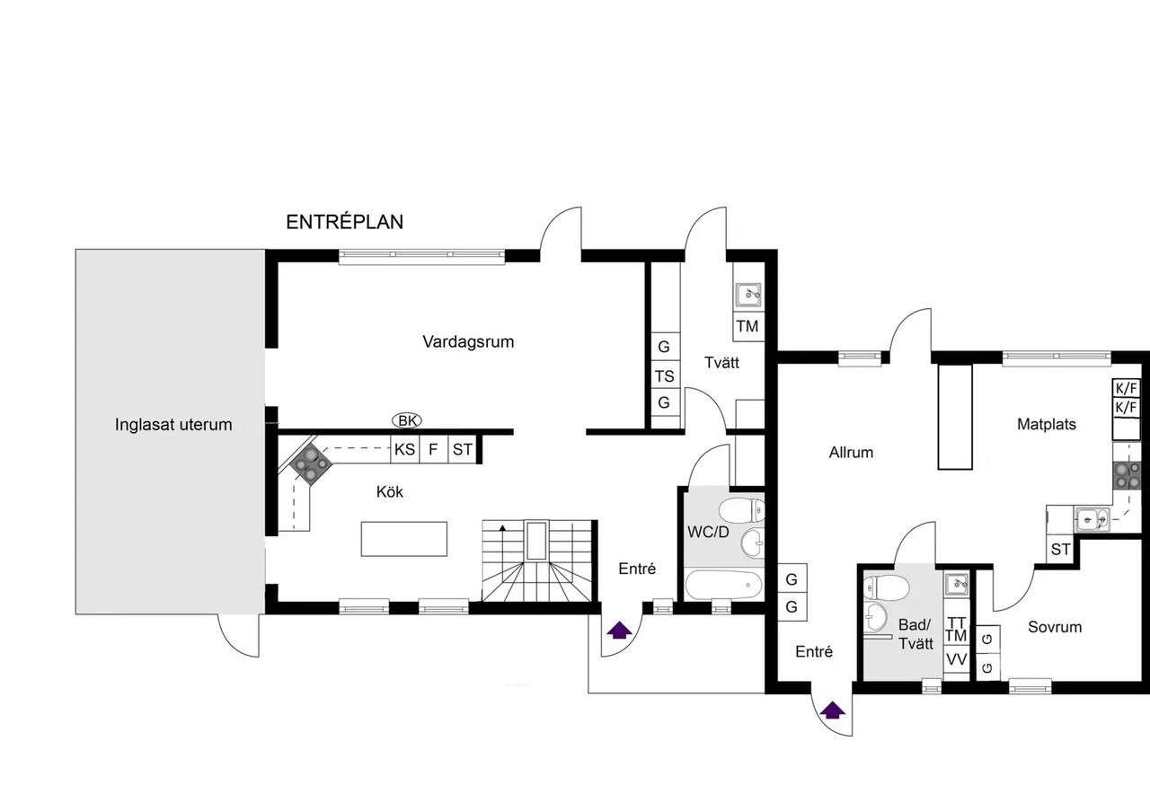 Floor plan for Kulvägen 2B