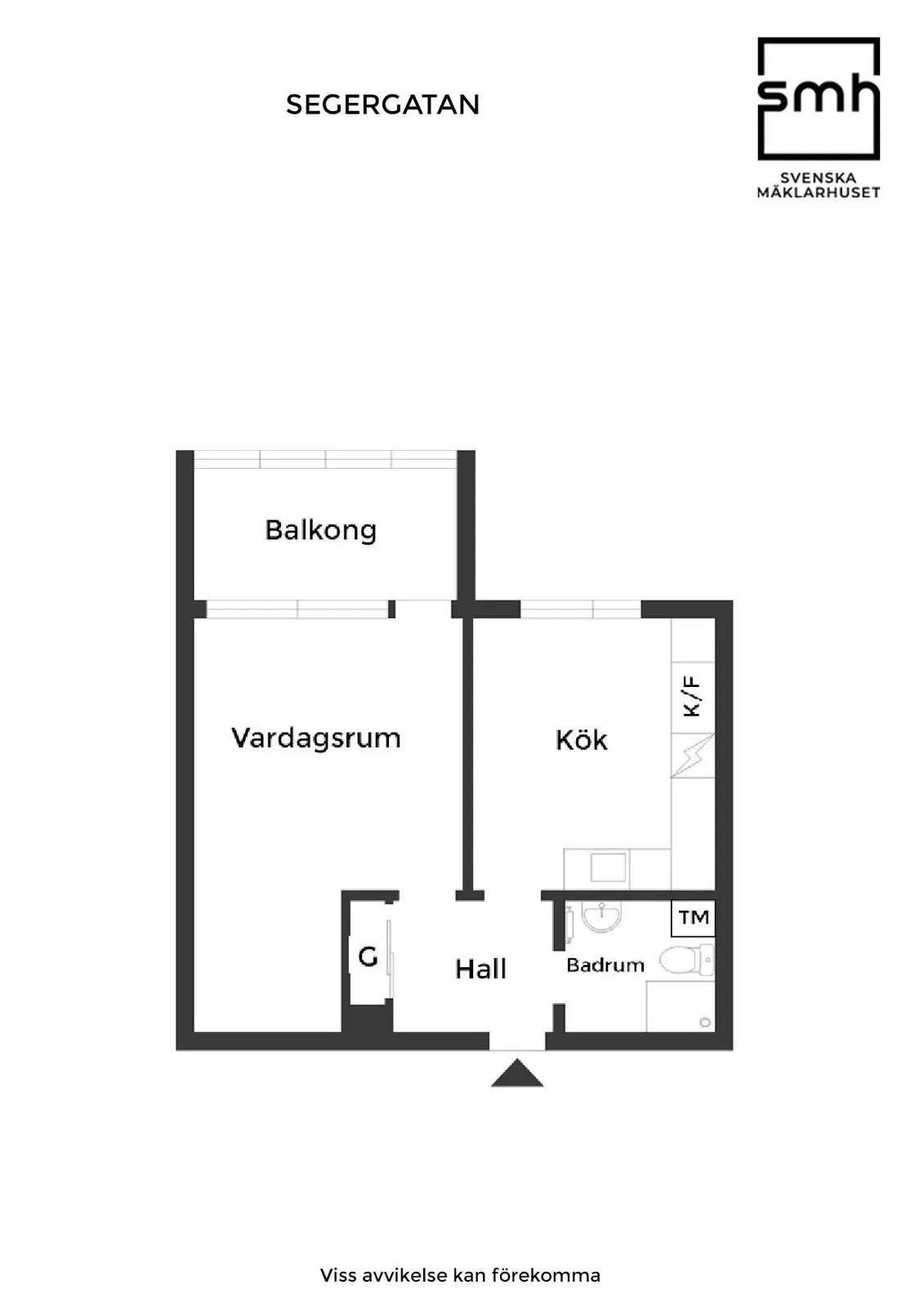 Planritning för Segergatan 8B
