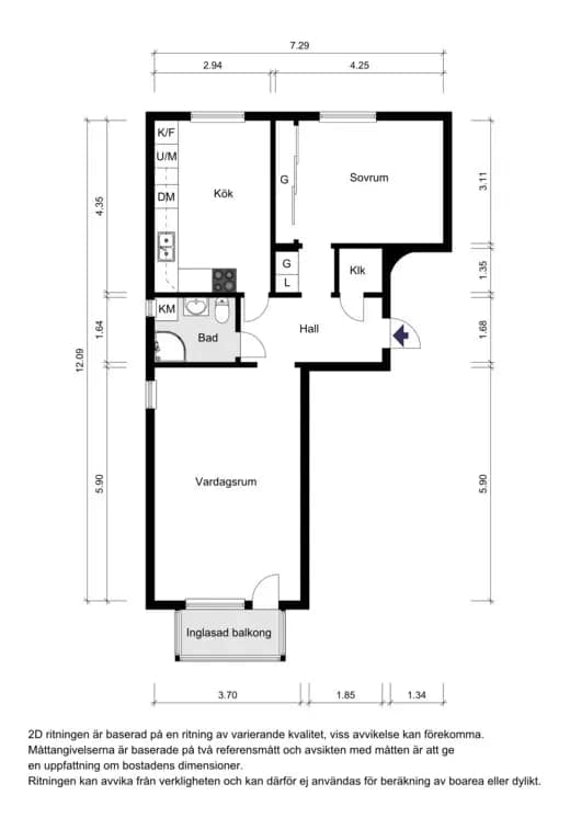 Floor plan for Flintlåsvägen 45
