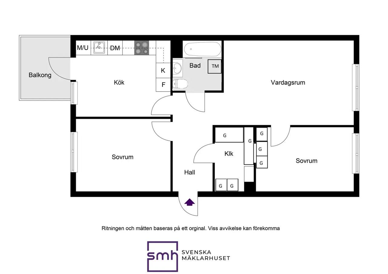 Planritning för Fyrspannsvägen 6