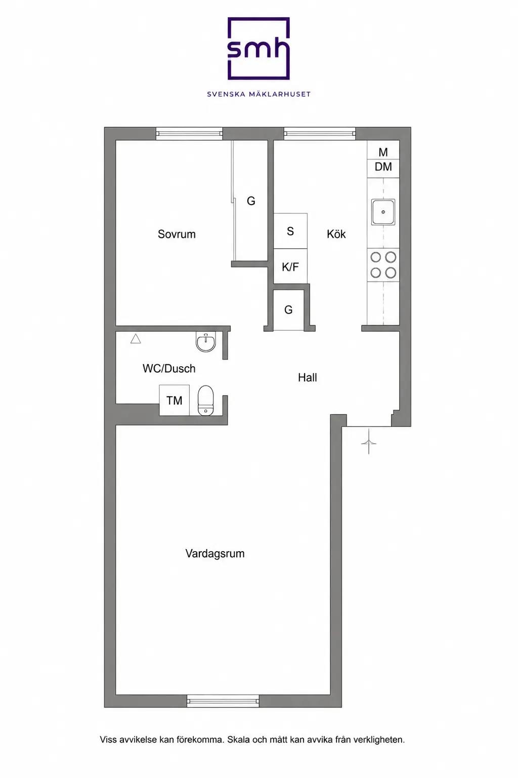 Planritning för Bomansgatan 18B