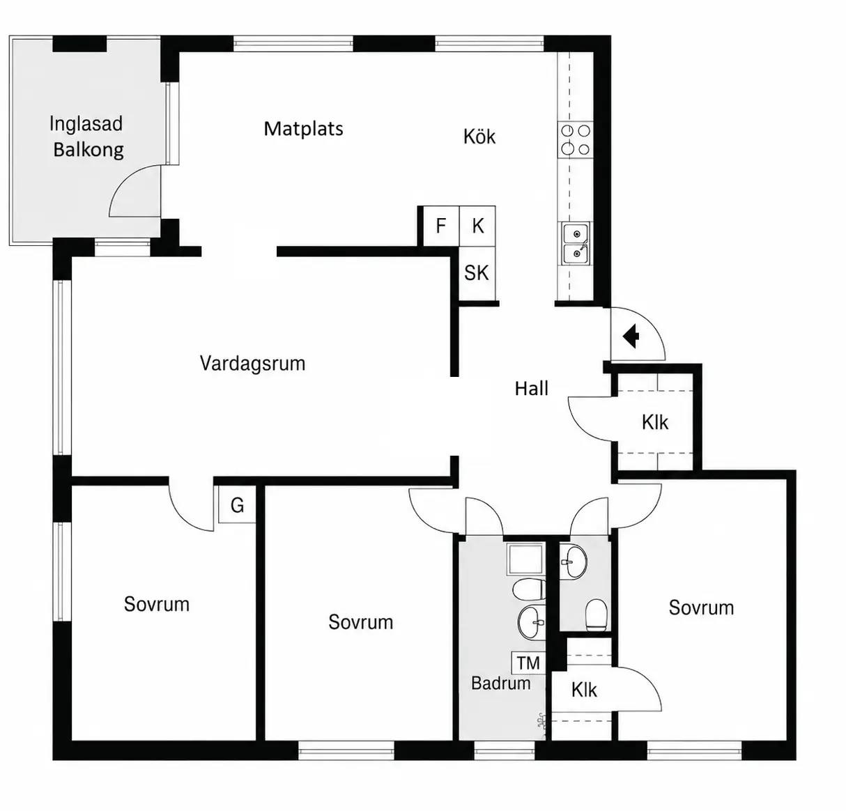 Floor plan for Veckovägen 23