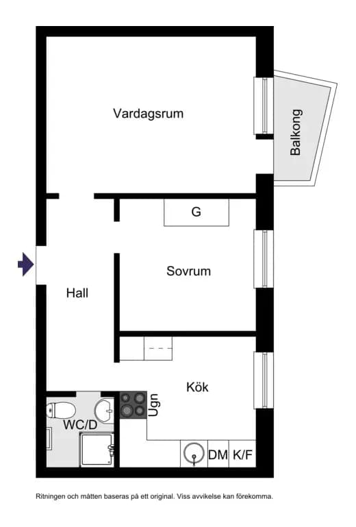 Floor plan for Viskgatan 6B