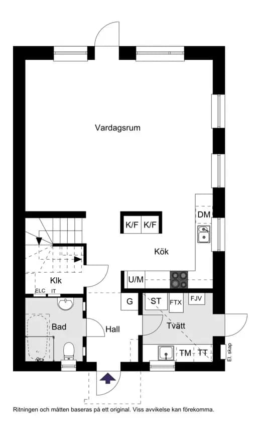 Floor plan for Stjärnbergagatan 21