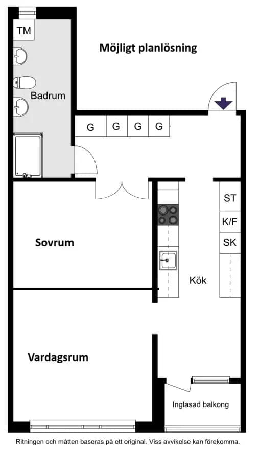 Floor plan for Lövhagsgatan 15