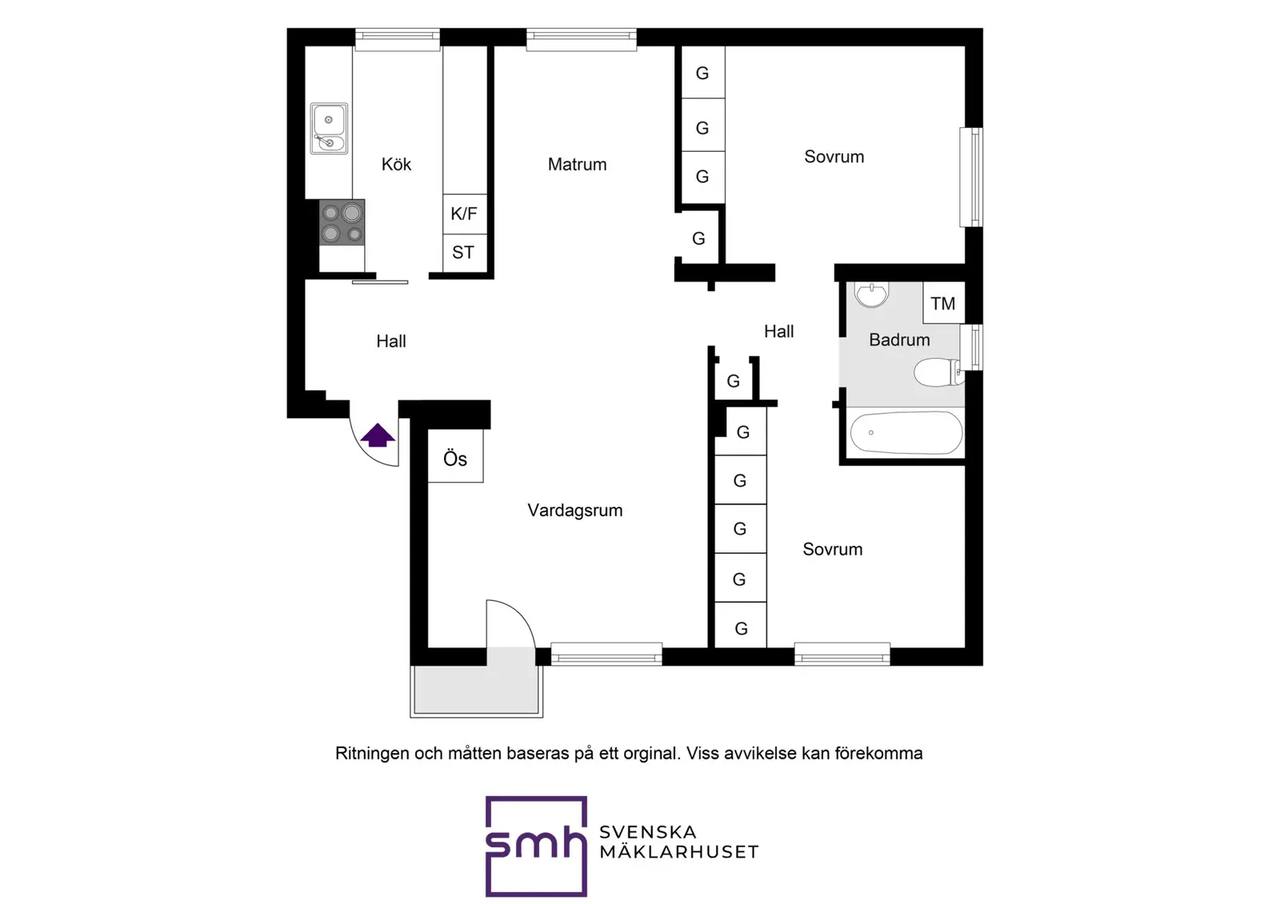 Floor plan for Stopvägen 105