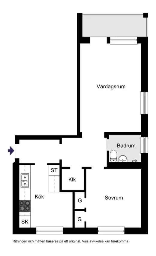 Floor plan for Jönköpingsgatan 44B