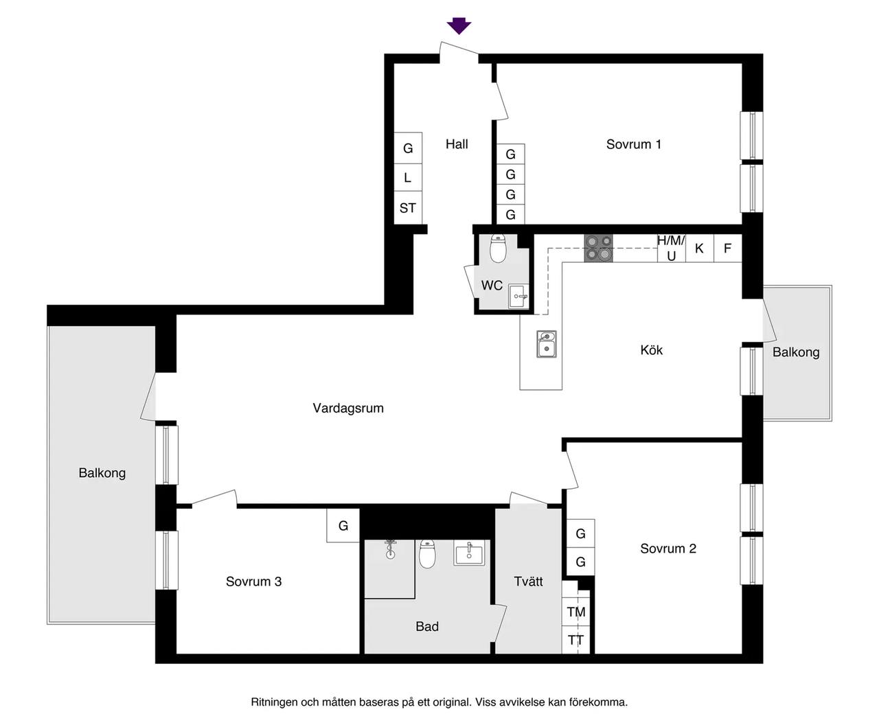 Planritning för Fyrislundsgatan 37B