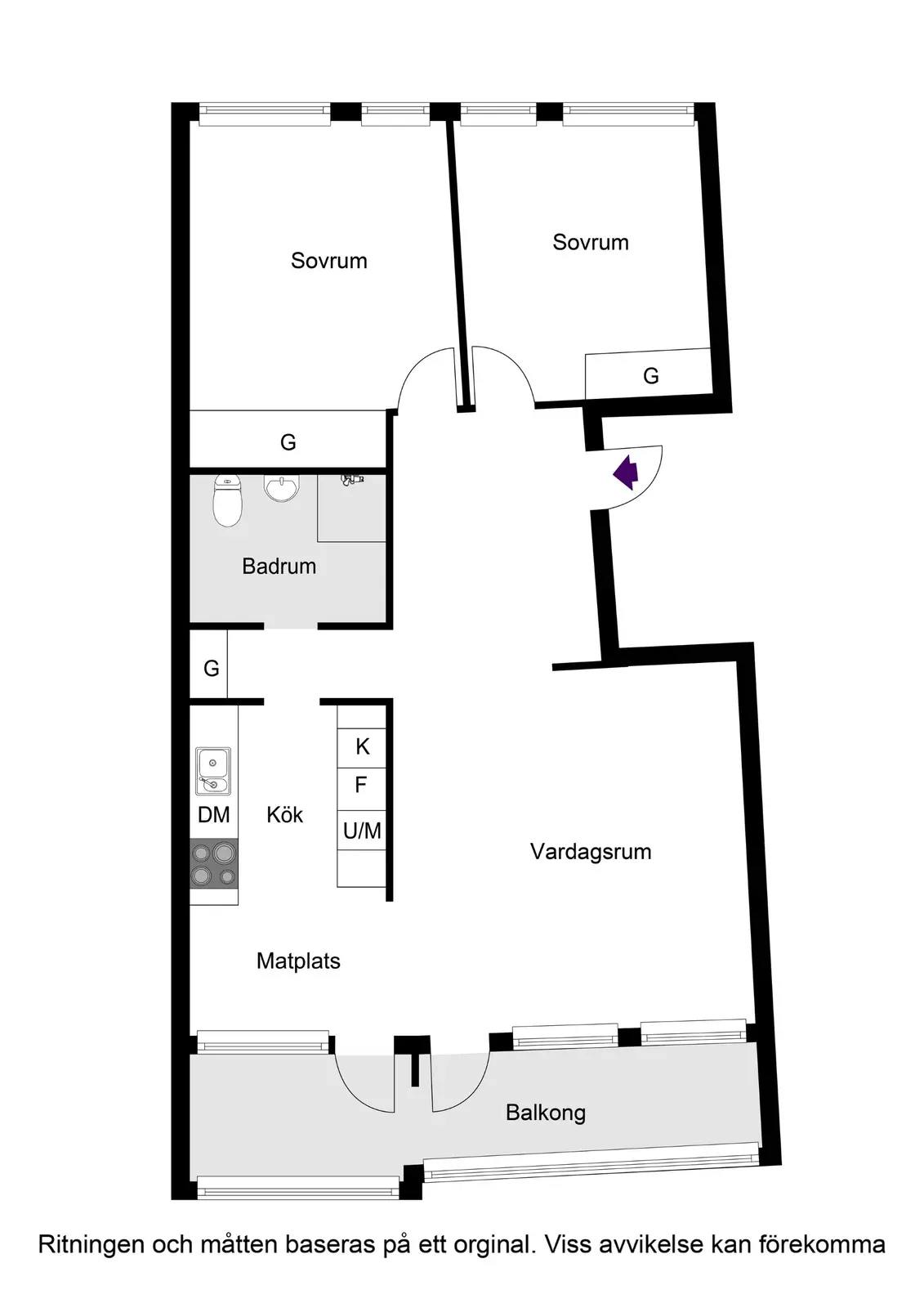 Floor plan for Meteorvägen 26