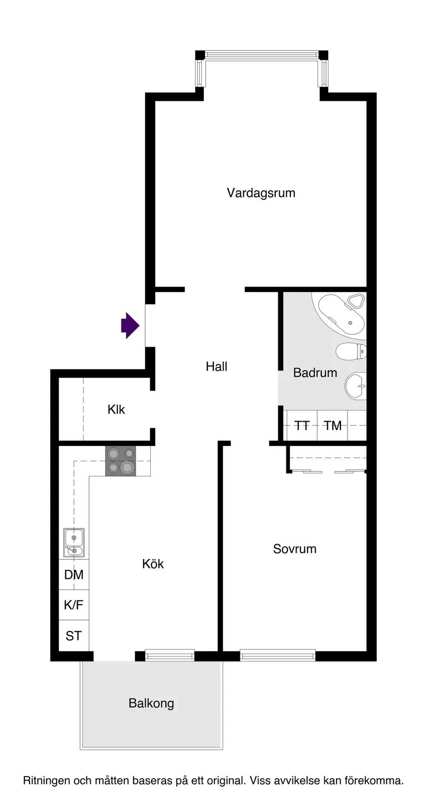 Planritning för Siktargatan 24