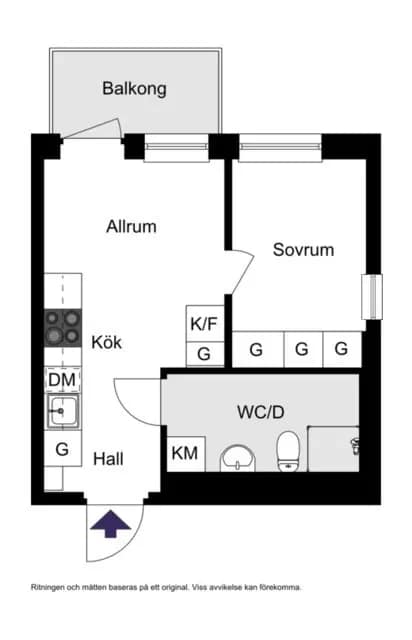 Floor plan for Responsgatan 36