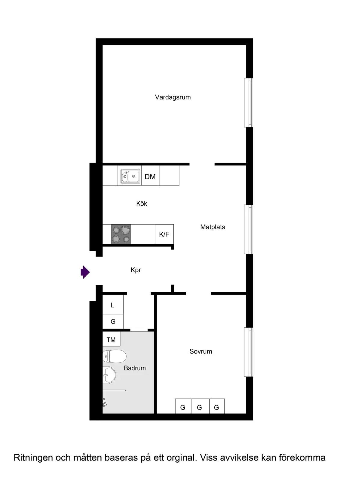 Floor plan for Åkerbyvägen 96, Högst upp!