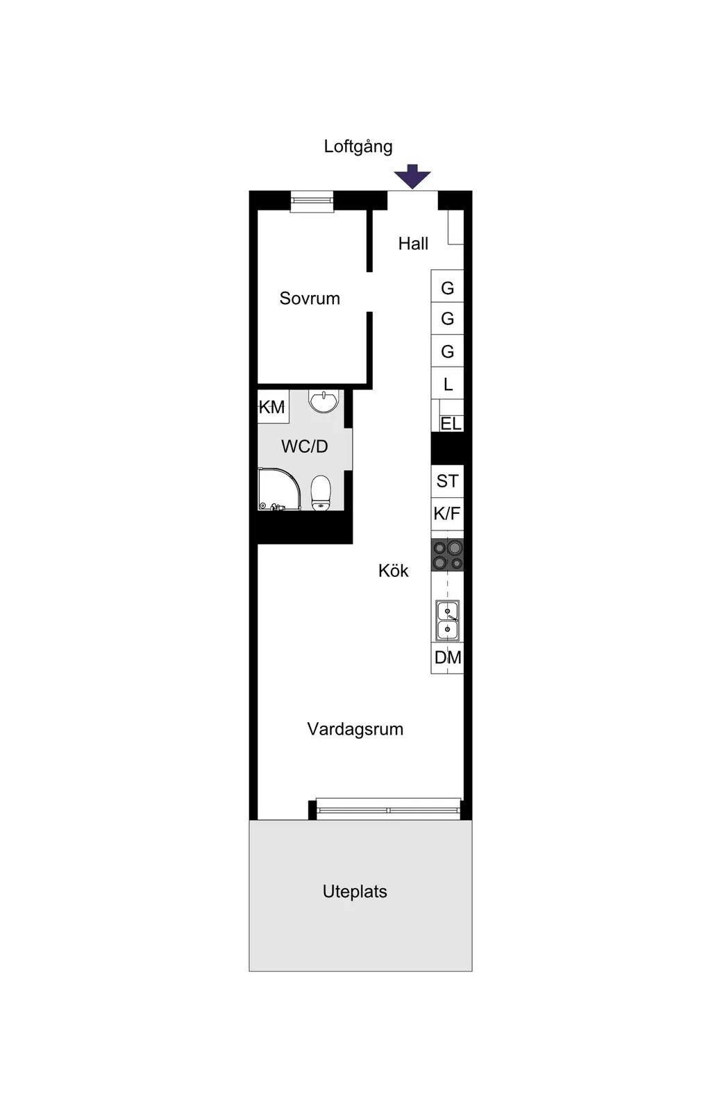 Planritning för Klädesvägen 42, BV