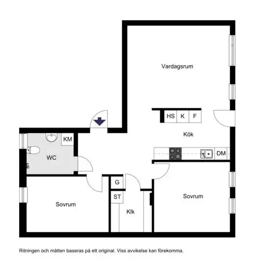 Planritning för Stjernströms väg 5