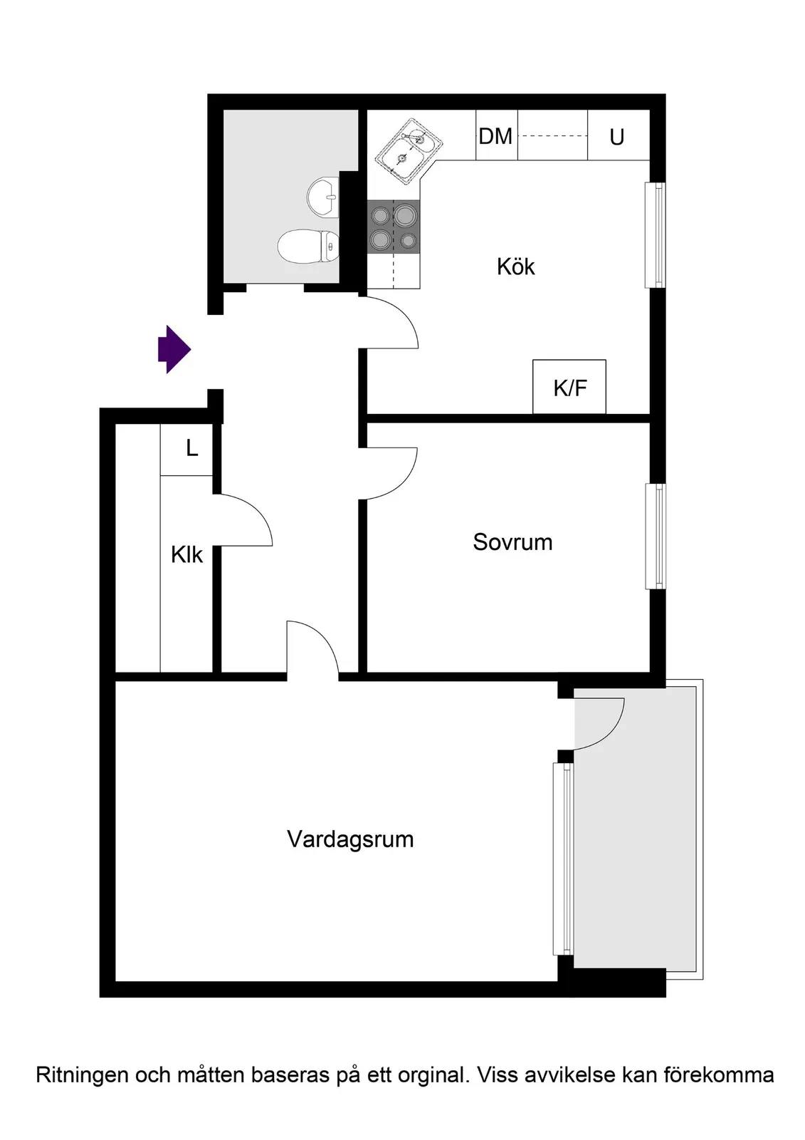 Floor plan for Radarvägen 3, Högst upp!