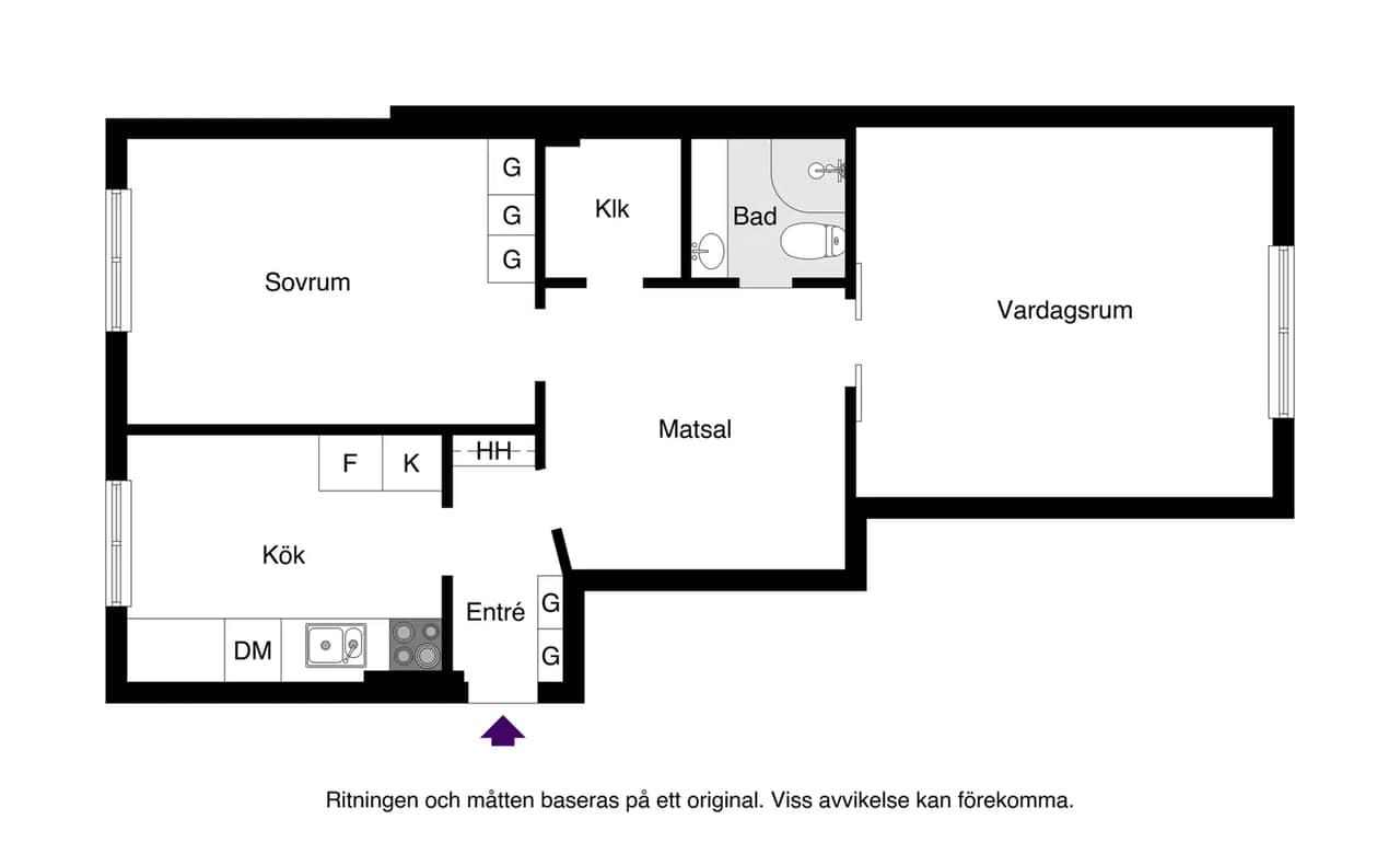 Planritning för Väderkvarnsgatan 44A
