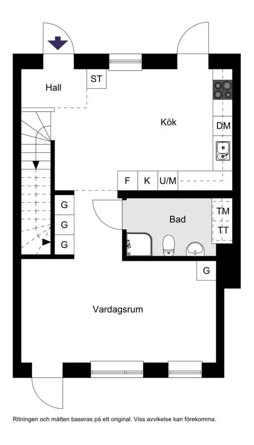 Floor plan for Bröderna Pihls gränd 1