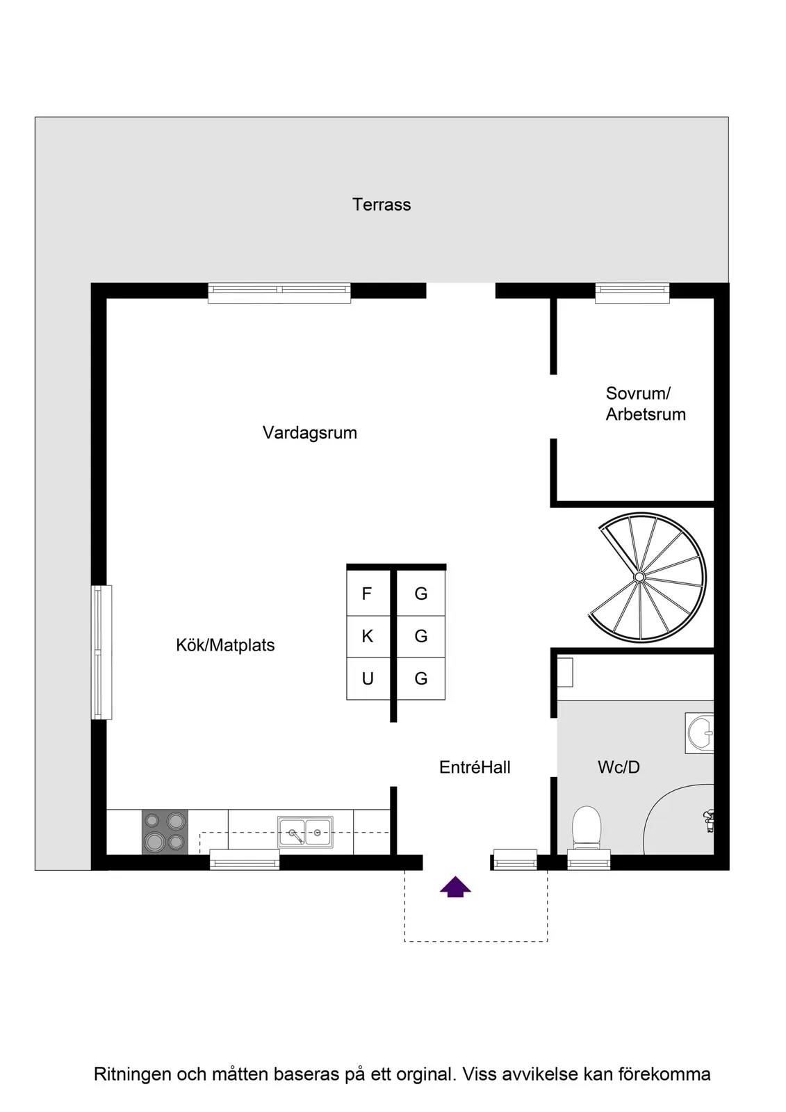 Floor plan for Sågtorpsvägen 46A