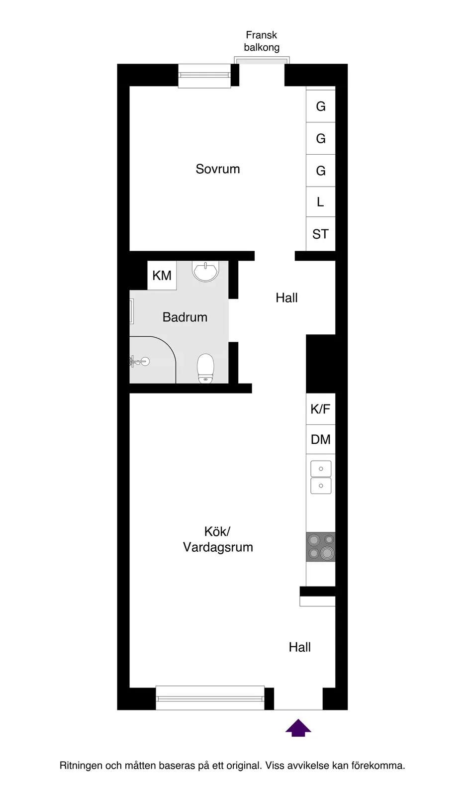 Planritning för Johannesbäcksgatan 95A