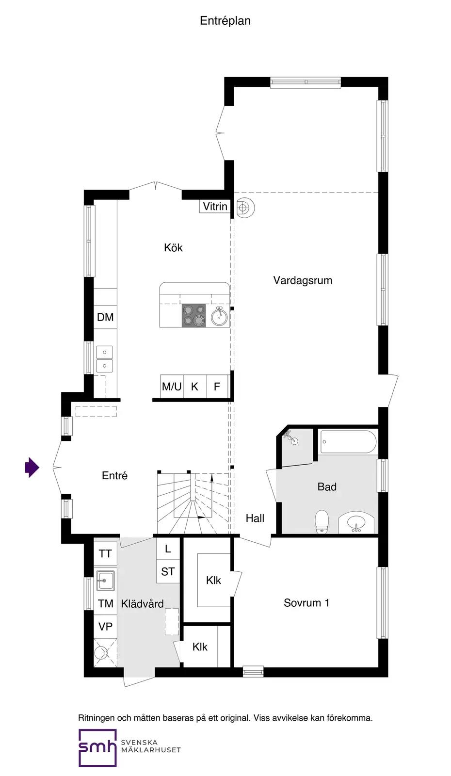 Floor plan for Löparvägen 1